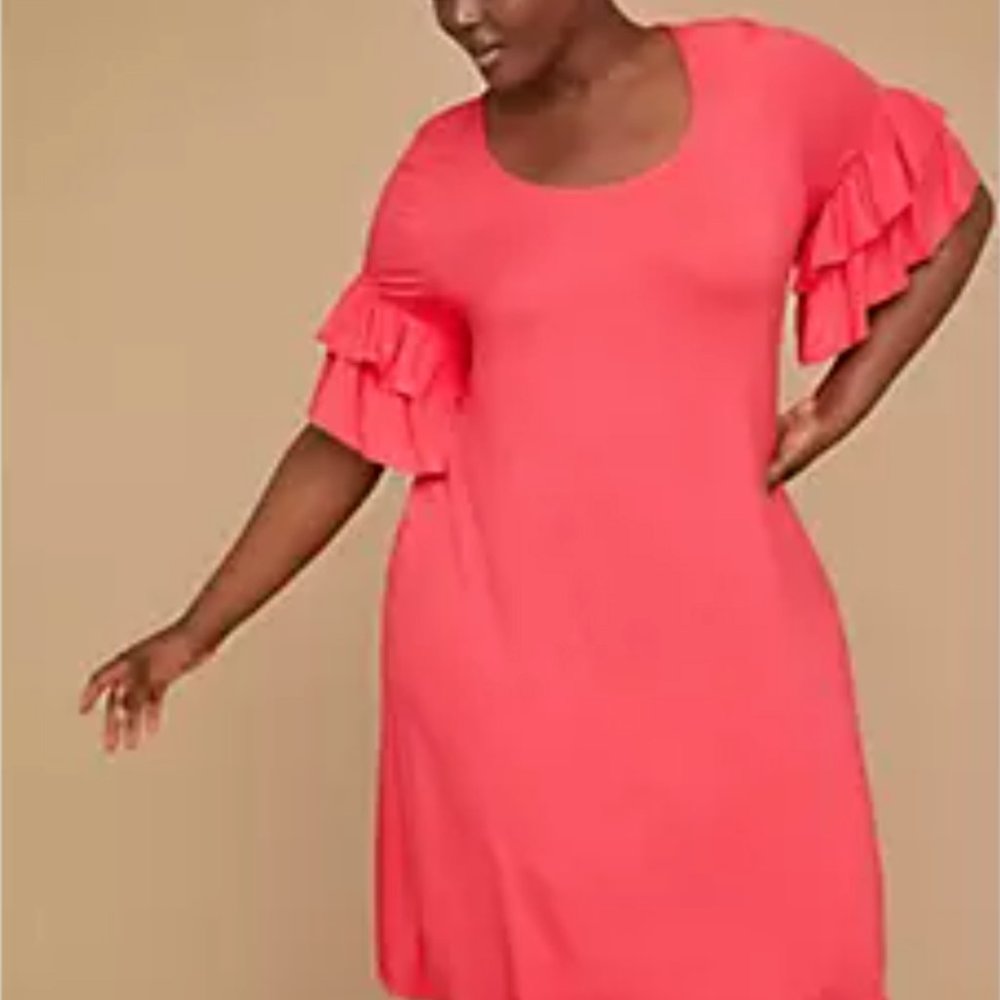 NWT Lane Bryant flutter sleeve dress - 22/24 - Picture 1 of 4